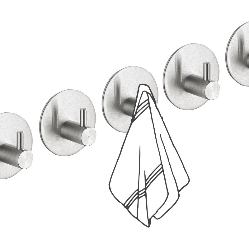 Wall Mounted Double Faced Adhesive Tape Single Hooks