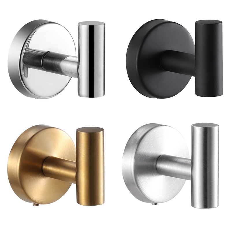 Color Wall Mounting Screws Towel Coat Robe Hooks For Bathroom Kitchen