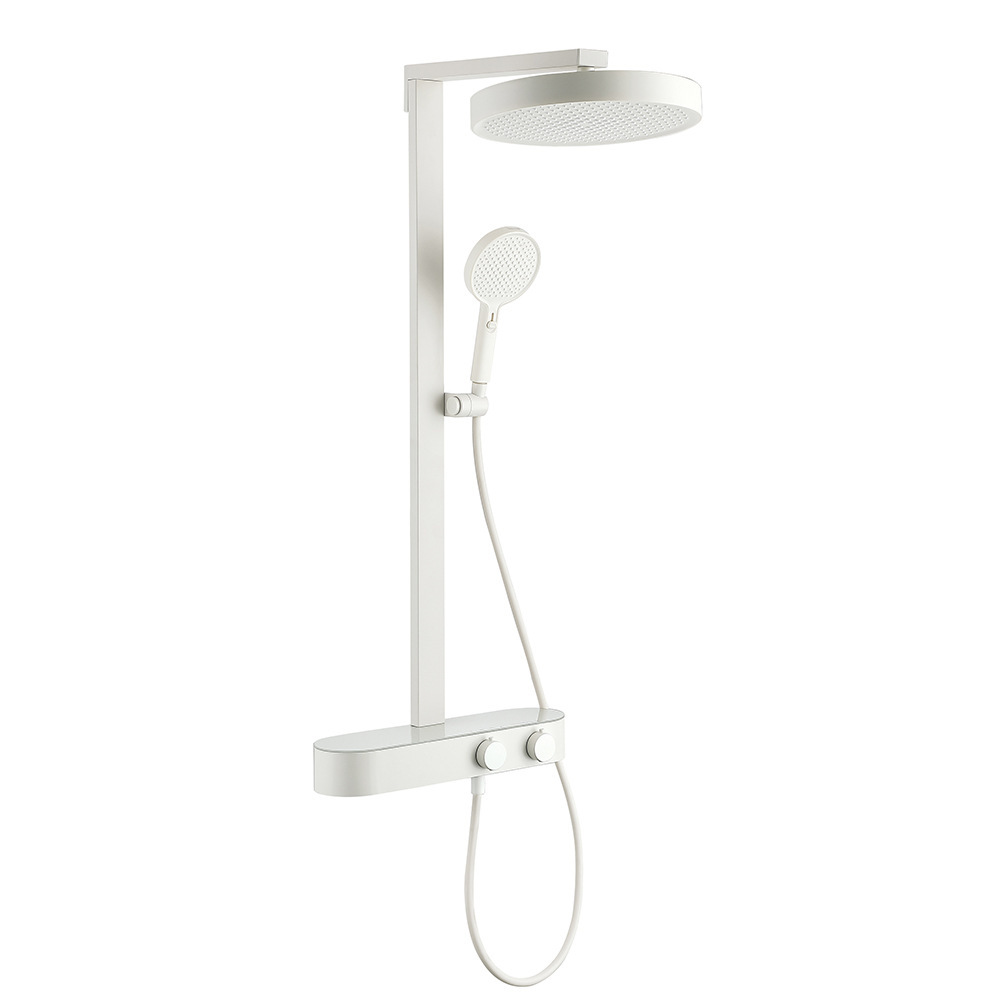 Modern Shower System with Handheld and Rain Shower