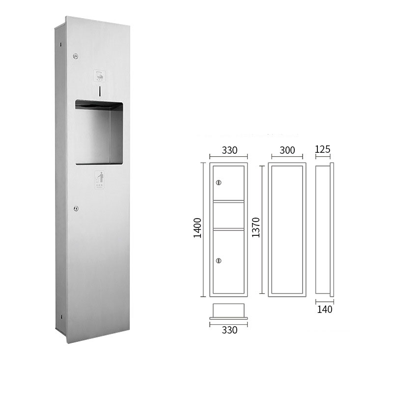 Vertical Bathroom Storage Cabinet for Towels and Toiletries