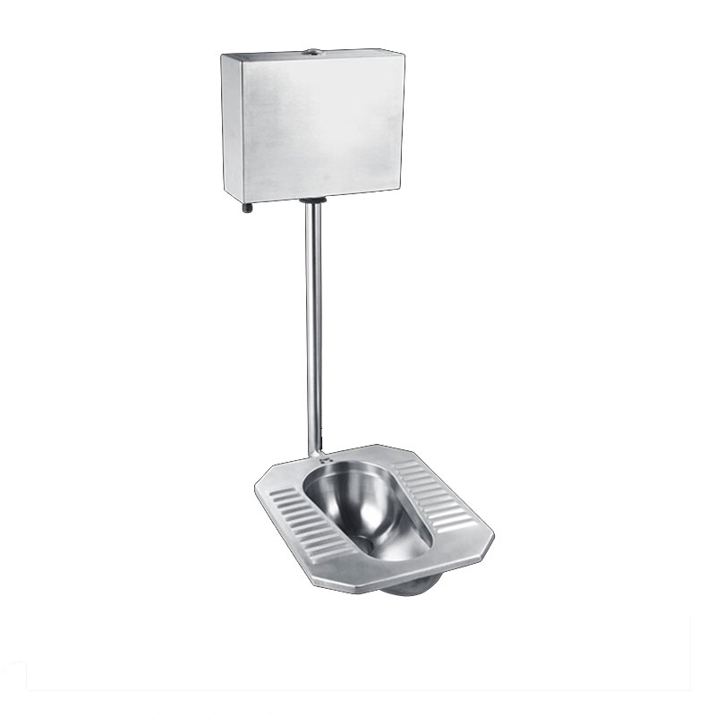 Stainless Steel Squatting Toilet with Flush Tank